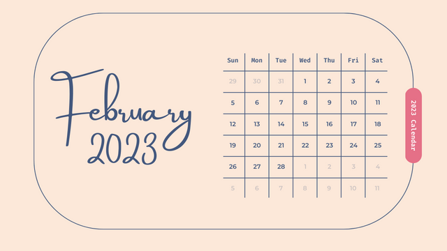 February 2023 calendar