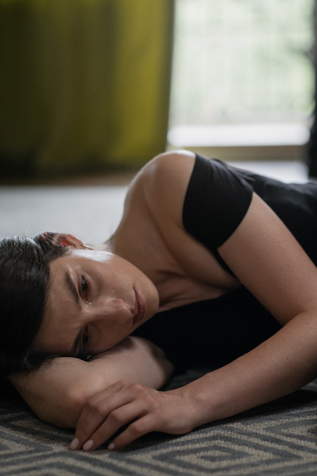 Close-Up Shot of a Woman Crying