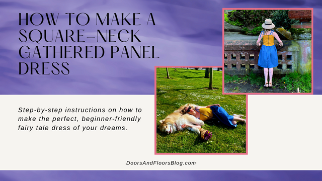 How to make a square-neck gathered panel dress