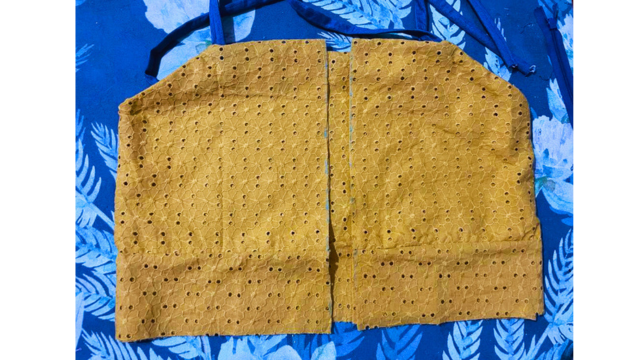Cut the back of the top open to make a spot for the zipper