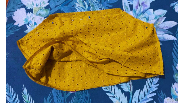 Pin the two top pieces together along the top edge