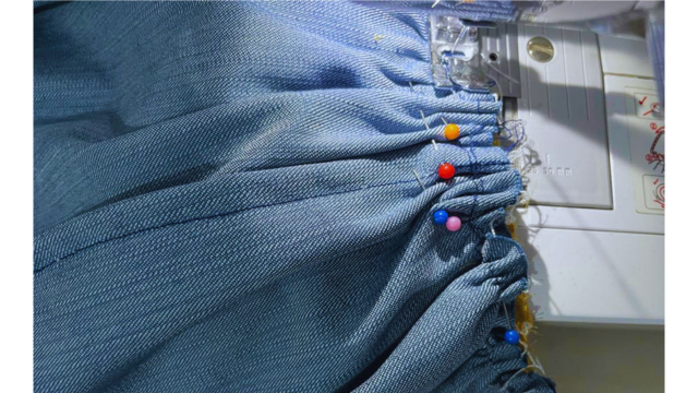 Sew the top to the skirt
