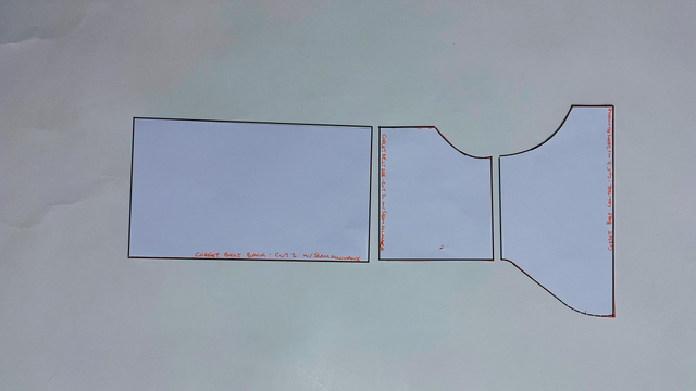 Making The Pattern For The Corset Belt
