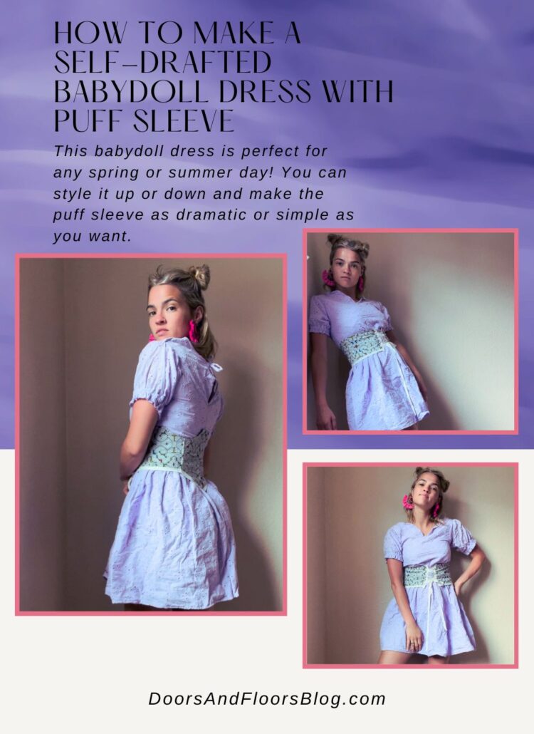 How To Make A Self-drafted Babydoll Dress With Puff Sleeve