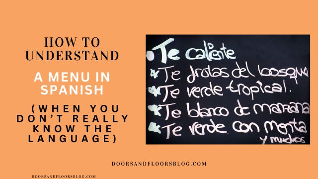 How To Understand A Menu In  Spanish