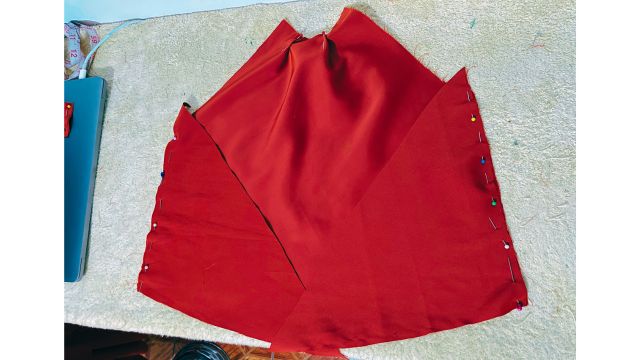 Sew The Sides Of The Top For The High Neck Dress