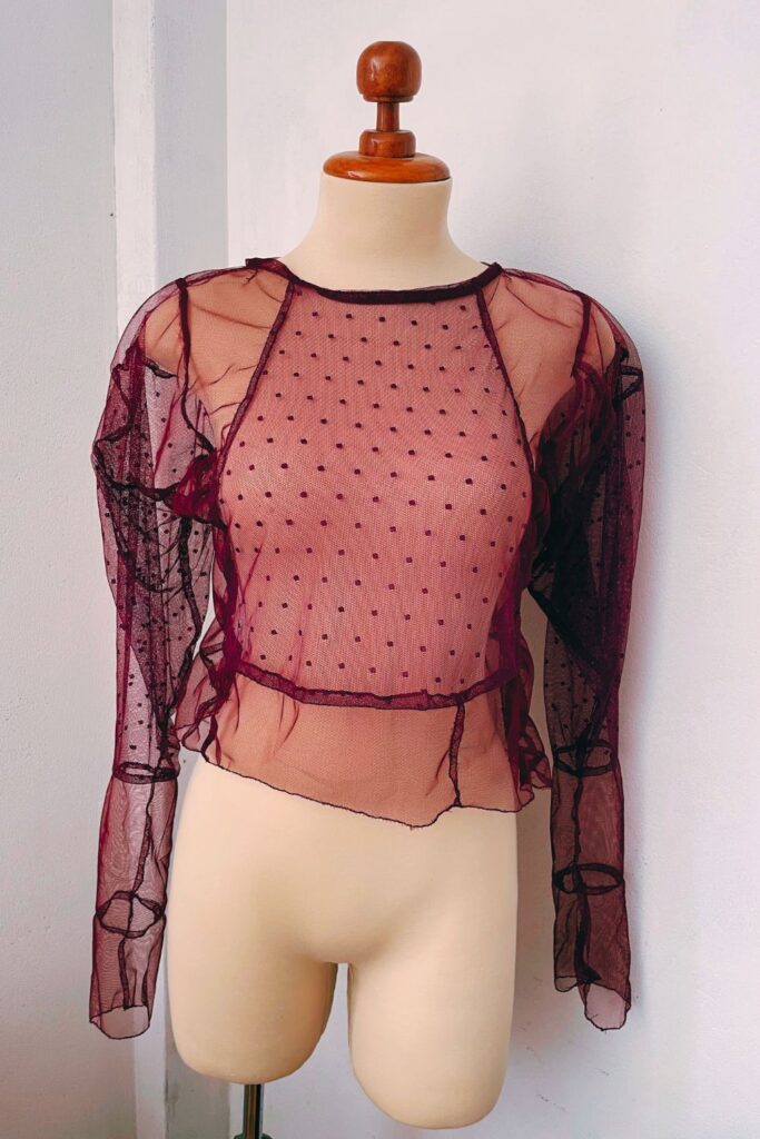 How To Upcycle Old Lingerie Into A Patchwork Mesh Top