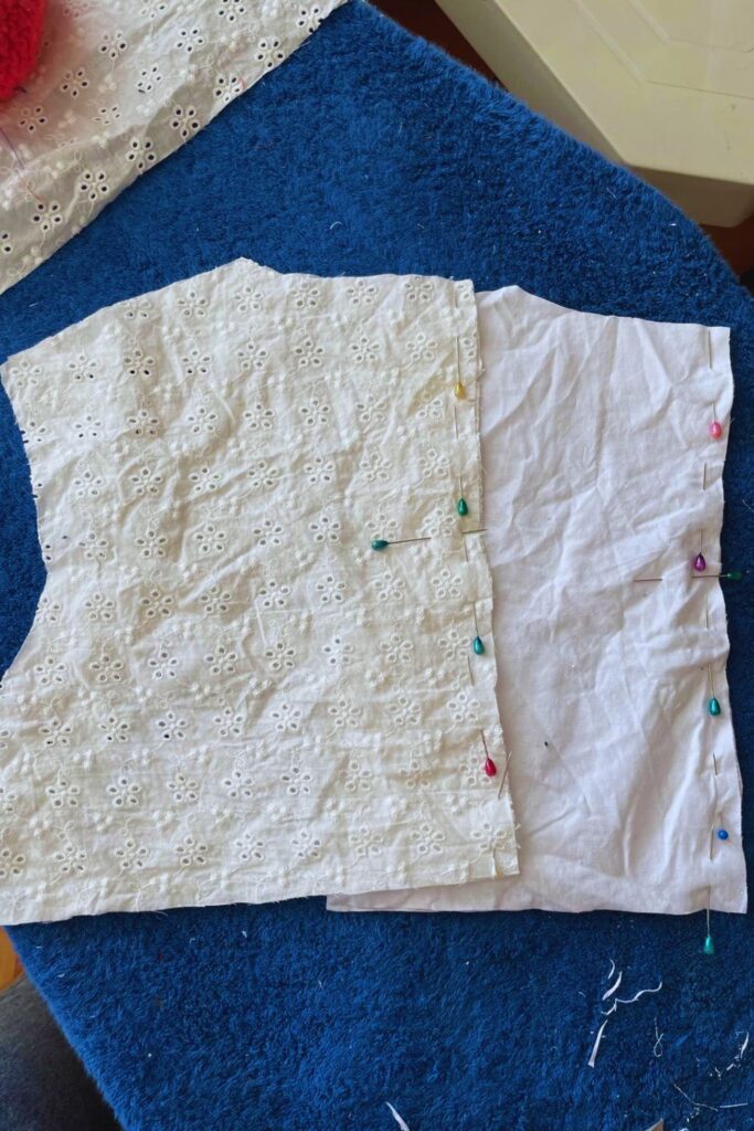 Sewing Your Scrap Fabric Eyelet Top