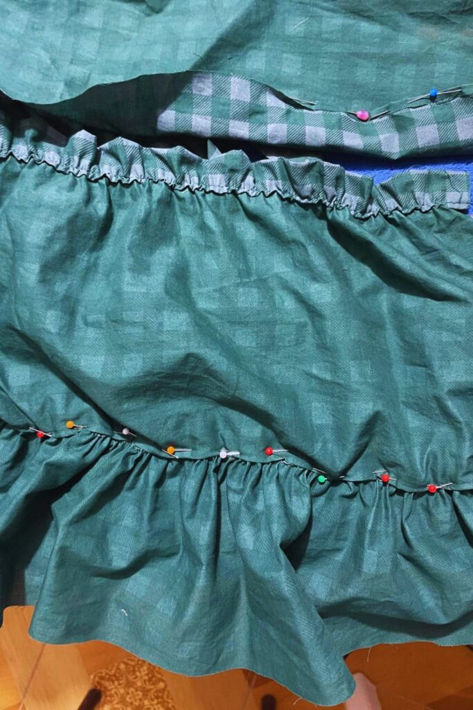 Sewing The Tiers On Your Gathered Skirt