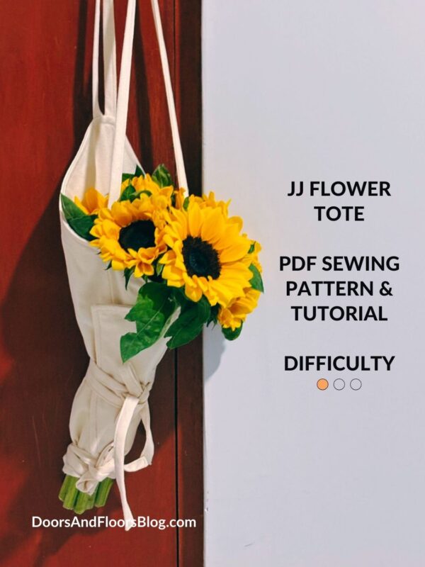 Flower Tote Bag Sewing Pattern | Beginner DIY Project (PDF Pattern)